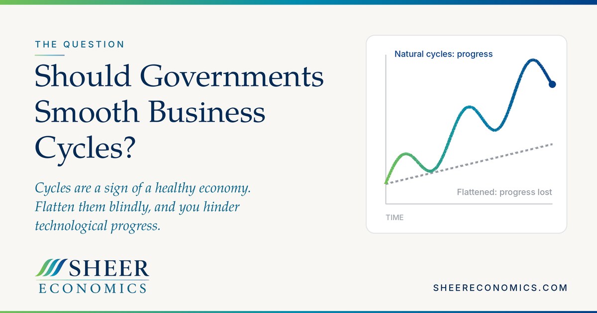 Smoothing Cycles Hinders the Technological Progress